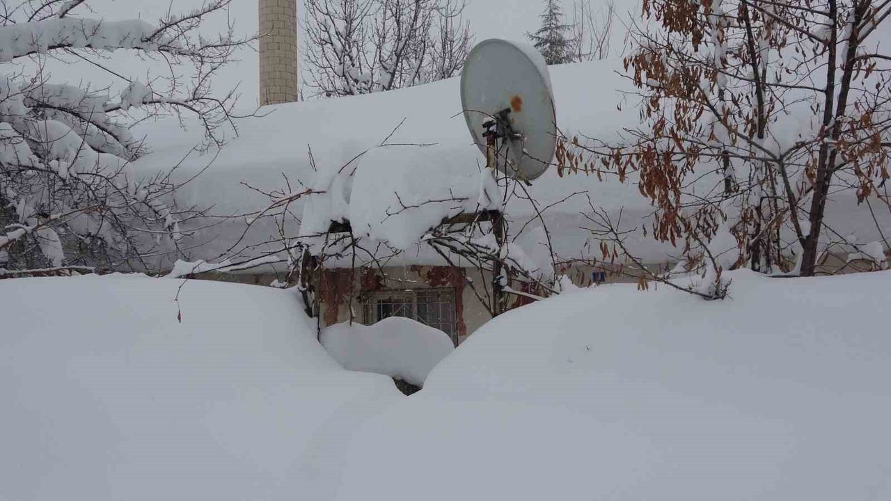 Bitlis'te tek katlı evler kardan kayboldu, 314 köy yolu ise ulaşıma kapandı