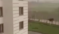 Fırtınada çocuğun üzerine çatı parçası düştü!