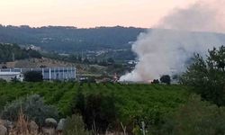 Hurda ve moloz dökülen sahada yangın meydana geldi