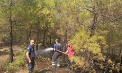 Örtü yangını büyümeden müdahale edildi