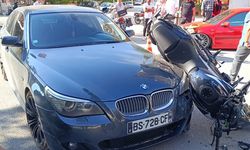 Otomobil ile motosiklet çarpıştı: 1 ağır yaralı