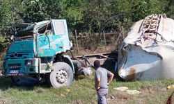 Şarampole yuvarlanan sulama tankerinin sürücüsü ağır yaralandı