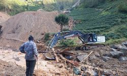 Heyelan sonrası çalışmalar hız kazandı