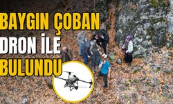 Baygın çoban dron ile bulundu