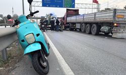 Tırın altında kalan motosiklet sürücüsü hayatını kaybetti