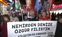 Filistin'e destek yürüyüşü düzenlendi