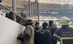 Bursaspor tribünlerinde yangın çıktı