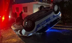 Polis aracının otomobille çarpışması sonucu, 1 polis memuru yaralandı