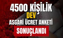 Asgari ücret beklentisi üzerine yapılan dev anket sonuçlandı