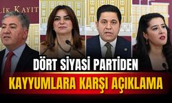 Dört siyasi partiden İçişleri Bakanlığı önünde kayyum açıklaması