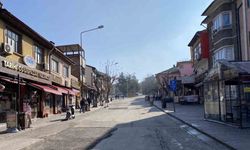 Tarihi Odunpazarı kış sessizliğine büründü