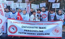 ÜNİPERSEN memur maaş zammını protesto için iş bıraktı