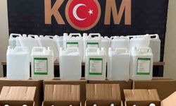 Düzenlenen operasyonlarda 350 litre sahte etil alkol ele geçirildi