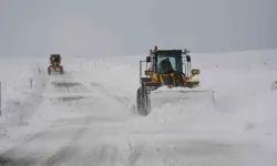 Kar yağışı nedeniyle kapanan yol açıldı