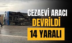 Cezaevi aracı devrildi: 14 yaralı