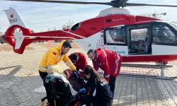 Hamile kadın ambulans helikopterle nakledildi