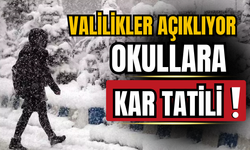 Valilikler açıklıyor: Okullara kar tatili!