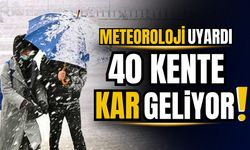 Meteoroloji uyardı! 40 kente kar geliyor