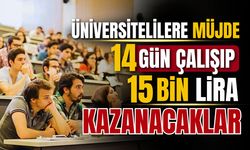 Üniversite öğrencilerine müjde! 14 gün çalışıp 15 bin lira kazanacaklar