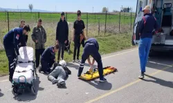 Tankere çarpan motosiklet sürücüsü ağır yaralandı