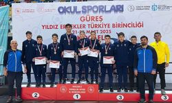 Denizli güreşçileri, okul sporları şampiyonasında fırtına gibi esti