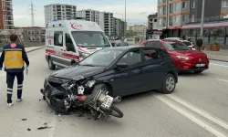 Edirne'de feci kaza: Motosiklet otomobile saplandı