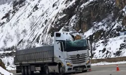 Gümüşhane’de tırın üzerine kaya düştü: Sürücü yaralandı