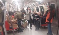 Metroda alkışlı 'İmamoğlu' protestosu!