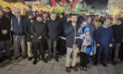 Tekirdağ'da vatandaşlardan Gazze protestosu