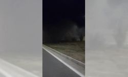 Erkenek Tüneli'nde kömür yüklü tır yandı, tünel ulaşıma çift yönlü kapatıldı