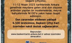 Ankara Büyükşehir Belediyesi’nden zirai don mağduru üreticilere destek