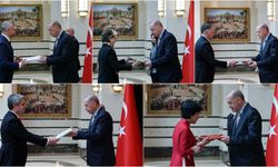 Beş ülkenin büyükelçisi, Cumhurbaşkanı Erdoğan'a güven mektuplarını sundu