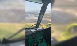Foça'da çıkan orman yangınını söndürme çalışmaları sürüyor