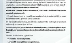 İstanbul Barosu: 1 Mayıs gözaltıları hukuka aykırıdır, meslektaşlarımız derhal serbest bırakılmalıdır   