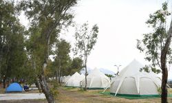Kuşadası Belediyesi'nce kente kazandırılan Ada Camping, konuklarını ağırlamaya hazırlanıyor
