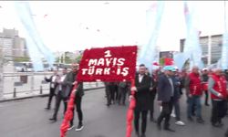TÜRK-İŞ, Taksim Meydanı’nda... TÜRK-İŞ Genel Başkan Yardımcısı Irgat: "Haklar sadece talep etmekle değil, mücadeleyle alınıyor"