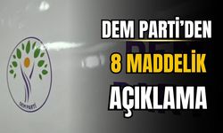 DEM Parti'den 8 maddelik açıklama yayımlandı