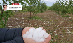 Adıyaman Kahta’da aniden bastıran dolu yağışı endişe yarattı