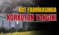Kot fabrikasında yangın meydana geldi