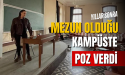 Fahriye Evcen, Boğaziçi Üniversitesi'nde poz verdi