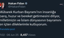 Bakan Fidan: "Milletimizin ve İslam dünyasının bayramını en içten dileklerimle kutluyorum"