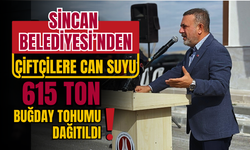 Sincan Belediyesi’nden Çiftçilere Can Suyu: 615 Ton Buğday Tohumu Dağıtıldı