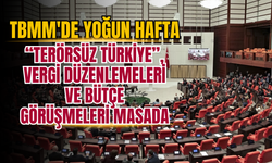 TBMM'DE YOĞUN HAFTA: “TERÖRSÜZ TÜRKİYE”, VERGİ DÜZENLEMELERİ VE BÜTÇE GÖRÜŞMELERİ MASADA