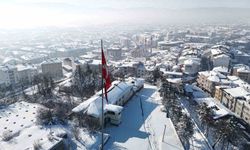 Bolu'da kış güzelliği havadan görüntülendi