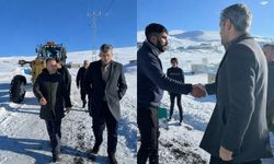 Diyadin'de kapanan köy yolları için çalışmalar sürüyor