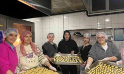 Erkekler pizza, kızlar kurabiye yaptı