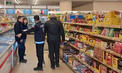 Köşk'te zincir marketlere etiket ve son kullanma tarihi denetimi