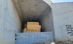 7 yıldır bitmeyen yolun köprü ayakları samanlığa döndü