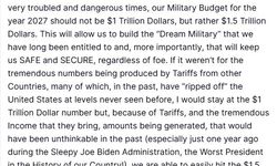 ABD Başkanı Trump: '2027 savunma bütçemizin 1 buçuk trilyon dolar olması gerektiğine karar verdim'