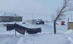 Ağrı'da köyler kışın tamamen kar altında kaldı